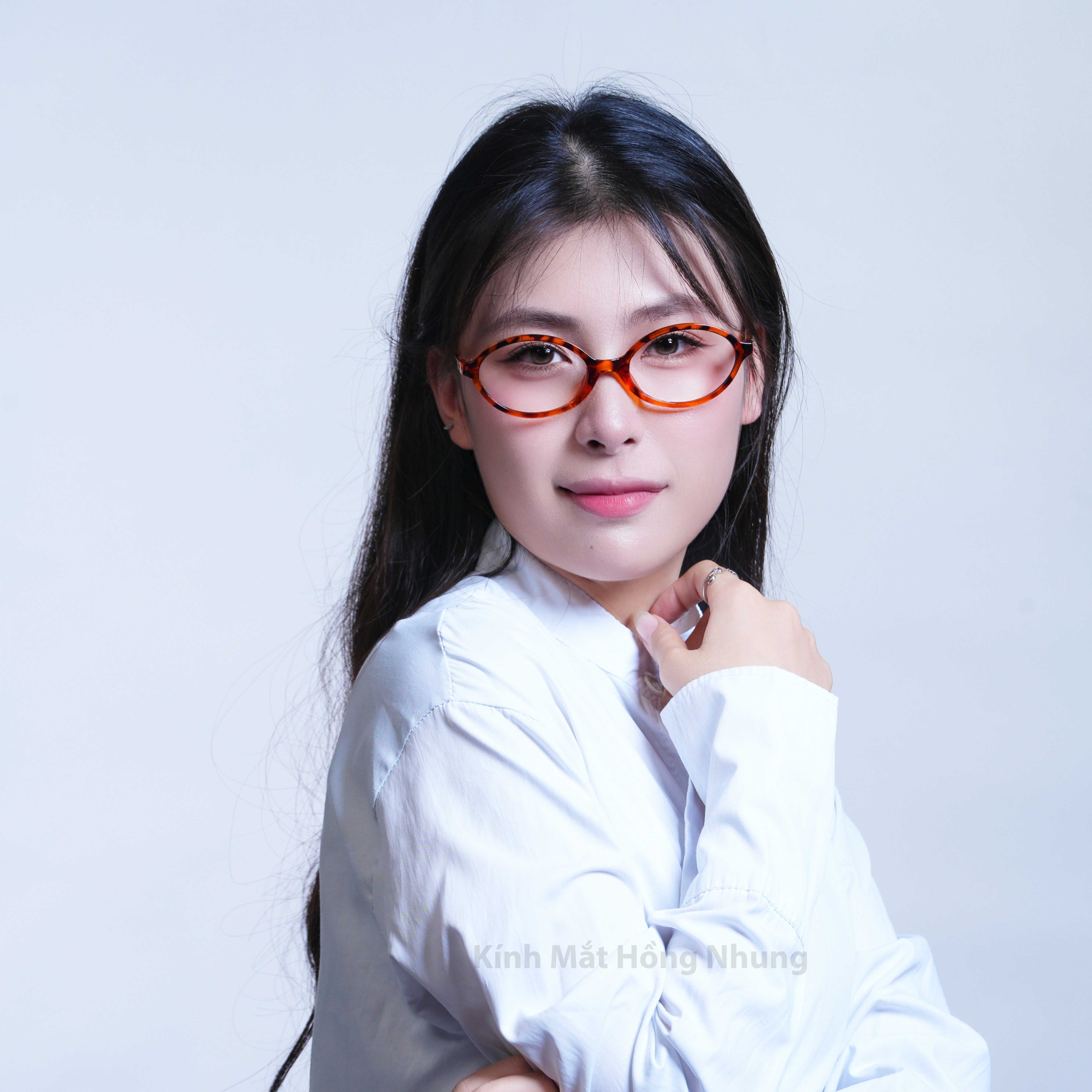 Gọng kính thời trang Hàn Quốc dáng mắt mèo bo chất liệu tr90 siêu nhẹ mã M19